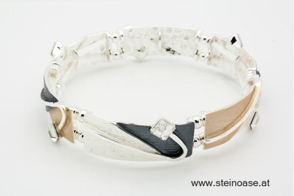 Armband  Gold/Grau/Silber